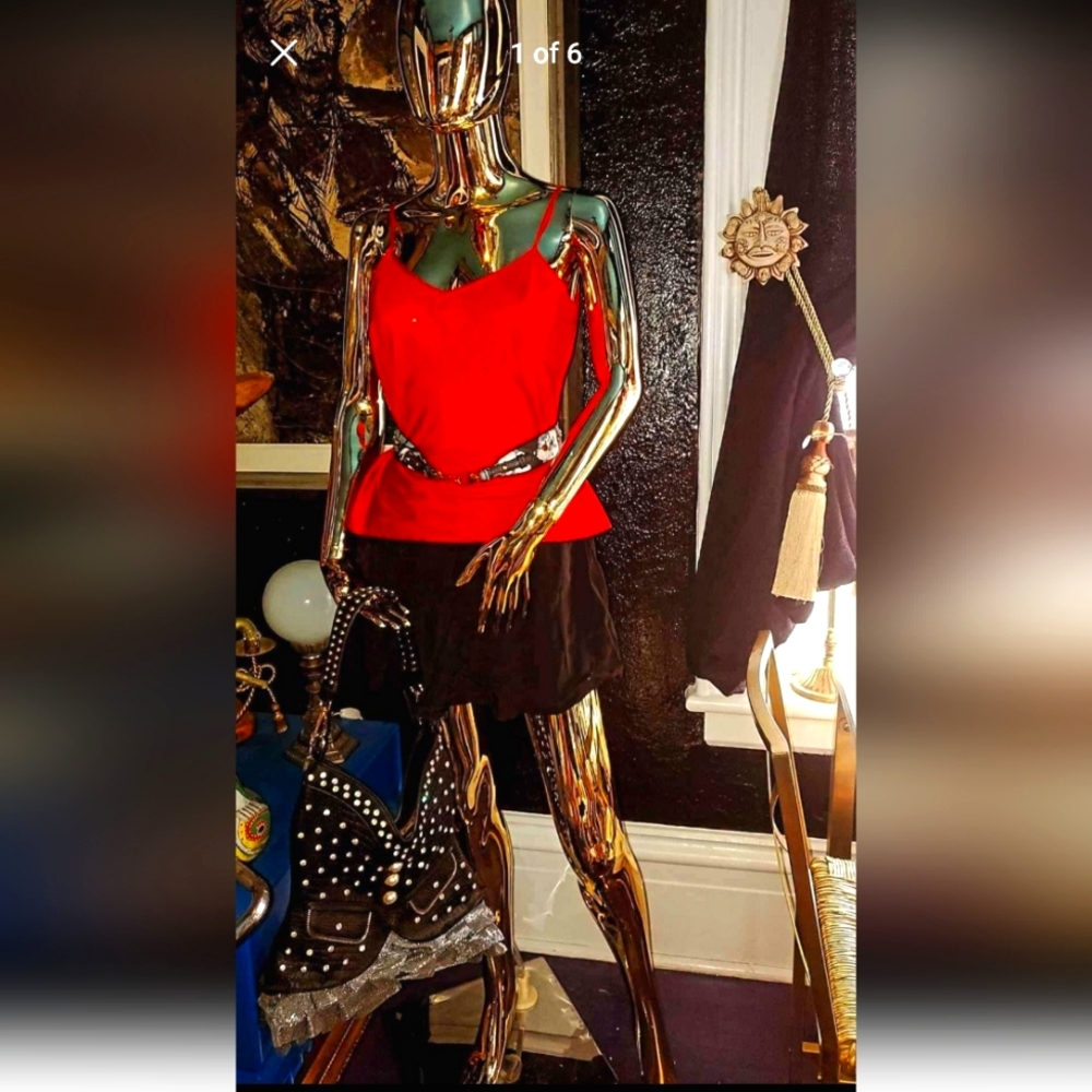 Stunning women's outfit, bustier bag, red top, skirt and belt all for $75! 🤩🥰